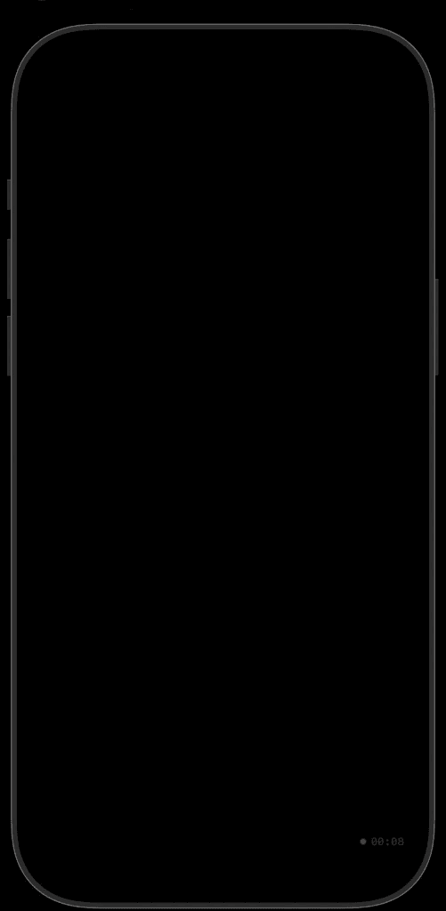 QuietCam recording video with the iPhone screen fully off